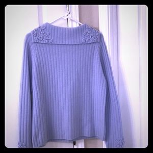 Women’s lavender lamb’s wool/angora blend sweater.